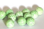 Glasmurmel 25mm grüne Punkte