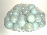 Glasmurmel 16mm weiss-irisierend