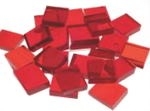 Flachmosaik transparent rubin rot