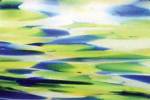 Spirit gelb und blau, getupft auf klar,