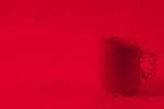 18,English Muffle Ornamentglas rot