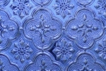 Gusskathedralglas blau