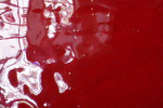 Tischkathedralglas rot, Aufsicht Oberseite